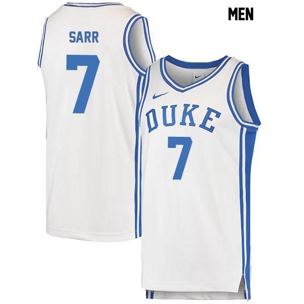 Dame Sarr Mens Number 7 White Stitched Authentic Duke Blue Devils College Basketball Jersey Dame Sarr Mens Number 7 White Stitched Authentic Duke Blue Devils College Basketball Jersey