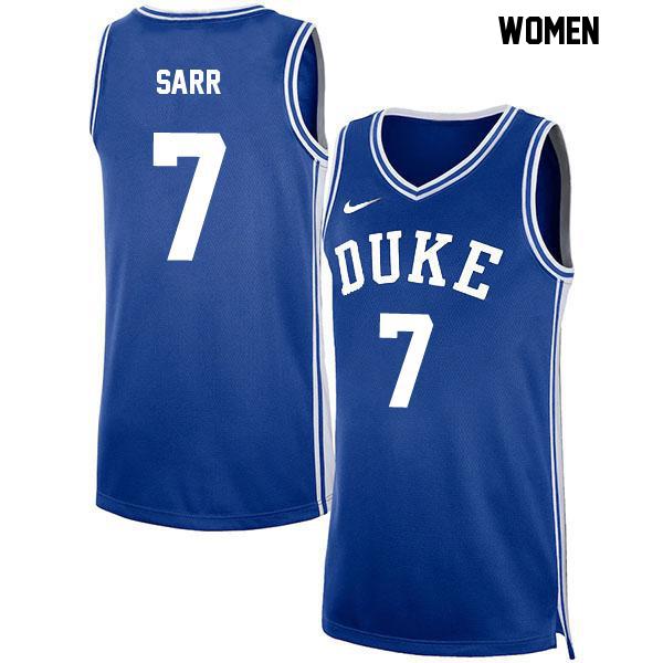 Dame Sarr Womens Number 7 Blue Stitched Authentic Duke Blue Devils College Basketball Jersey Dame Sarr Womens Number 7 Blue Stitched Authentic Duke Blue Devils College Basketball Jersey