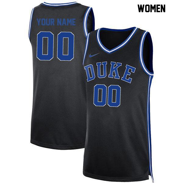 Customized Stitched Womens Black Authentic Duke Blue Devils College Basketball Jersey