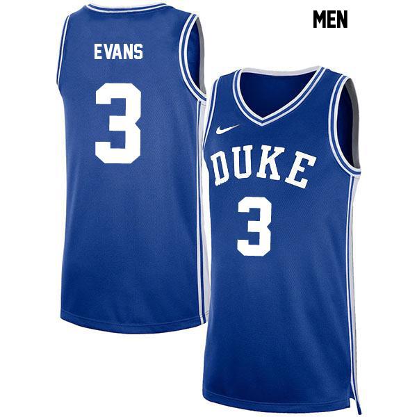 Isaiah Evans Mens Number 3 Stitched Blue Authentic Duke Blue Devils College Basketball Jersey Isaiah Evans Mens Number 3 Stitched Blue Authentic Duke Blue Devils College Basketball Jersey