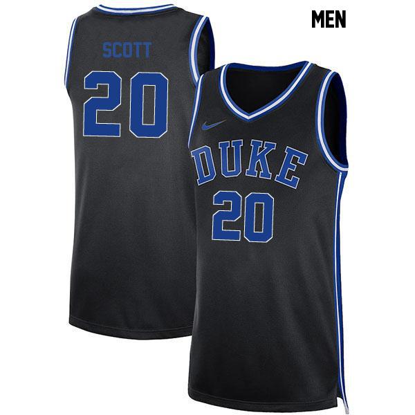 Jack Scott Stitched Mens Number 20 Black Authentic Duke Blue Devils College Basketball Jersey Jack Scott Stitched Mens Number 20 Black Authentic Duke Blue Devils College Basketball Jersey