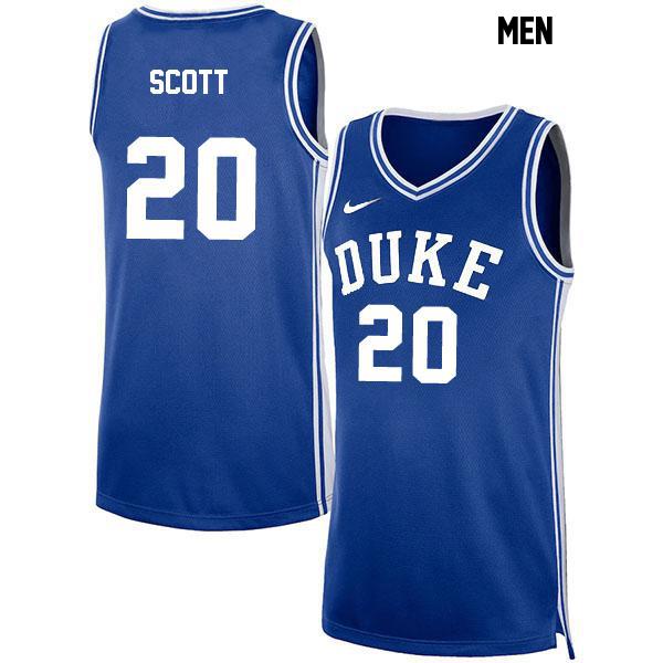 Jack Scott Mens Number 20 Stitched Blue Authentic Duke Blue Devils College Basketball Jersey Jack Scott Mens Number 20 Stitched Blue Authentic Duke Blue Devils College Basketball Jersey