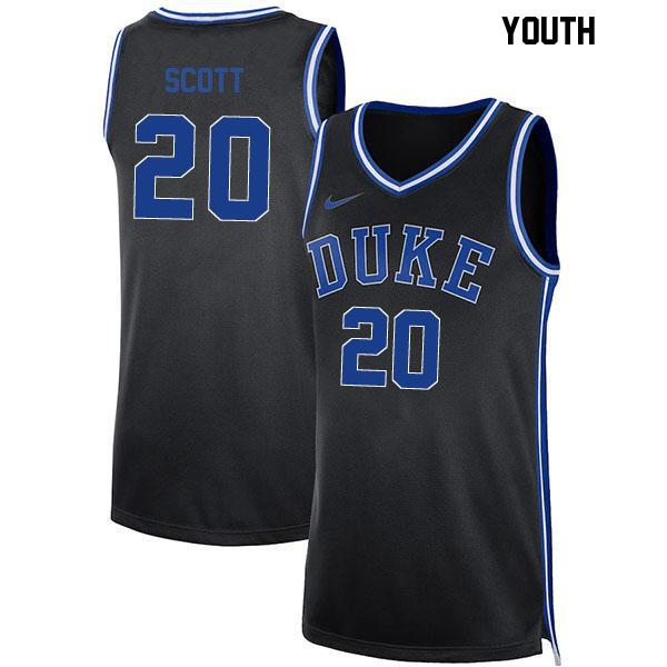 Jack Scott Youth Number 20 Black Stitched Authentic Duke Blue Devils College Basketball Jersey Jack Scott Youth Number 20 Black Stitched Authentic Duke Blue Devils College Basketball Jersey